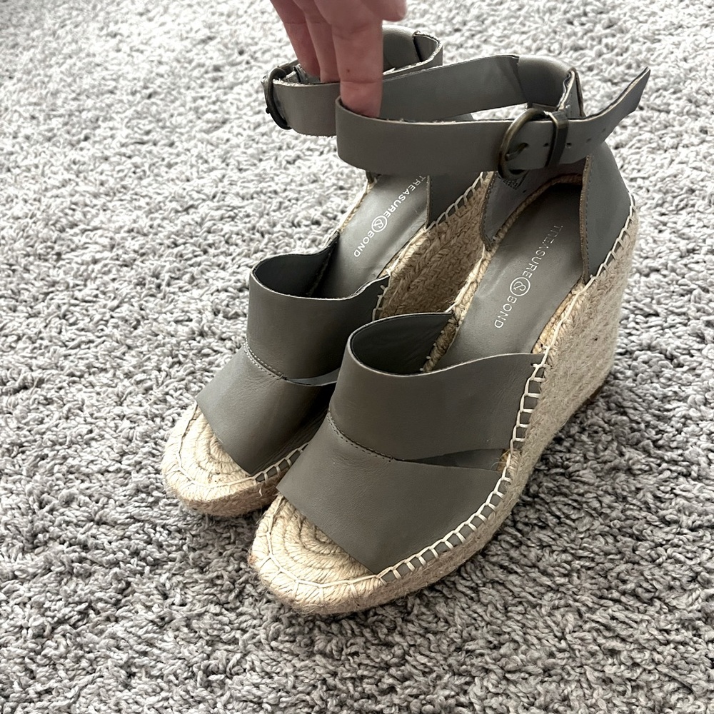 Treasure & Bond Leather Espadrilles